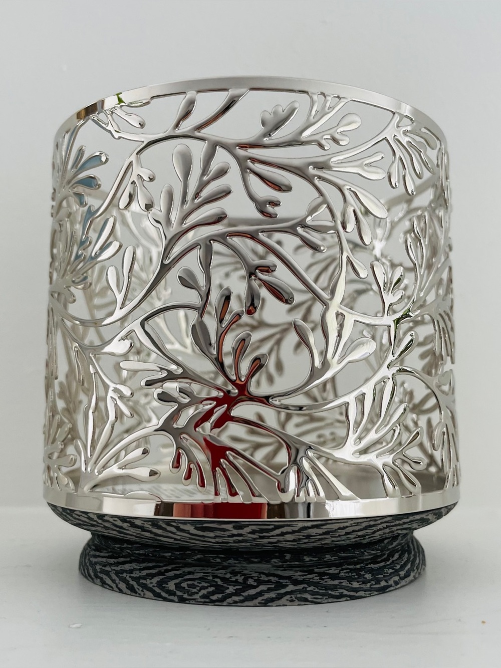BBW Bath and Body Works Silver Candle Holder / Candle Pedestal